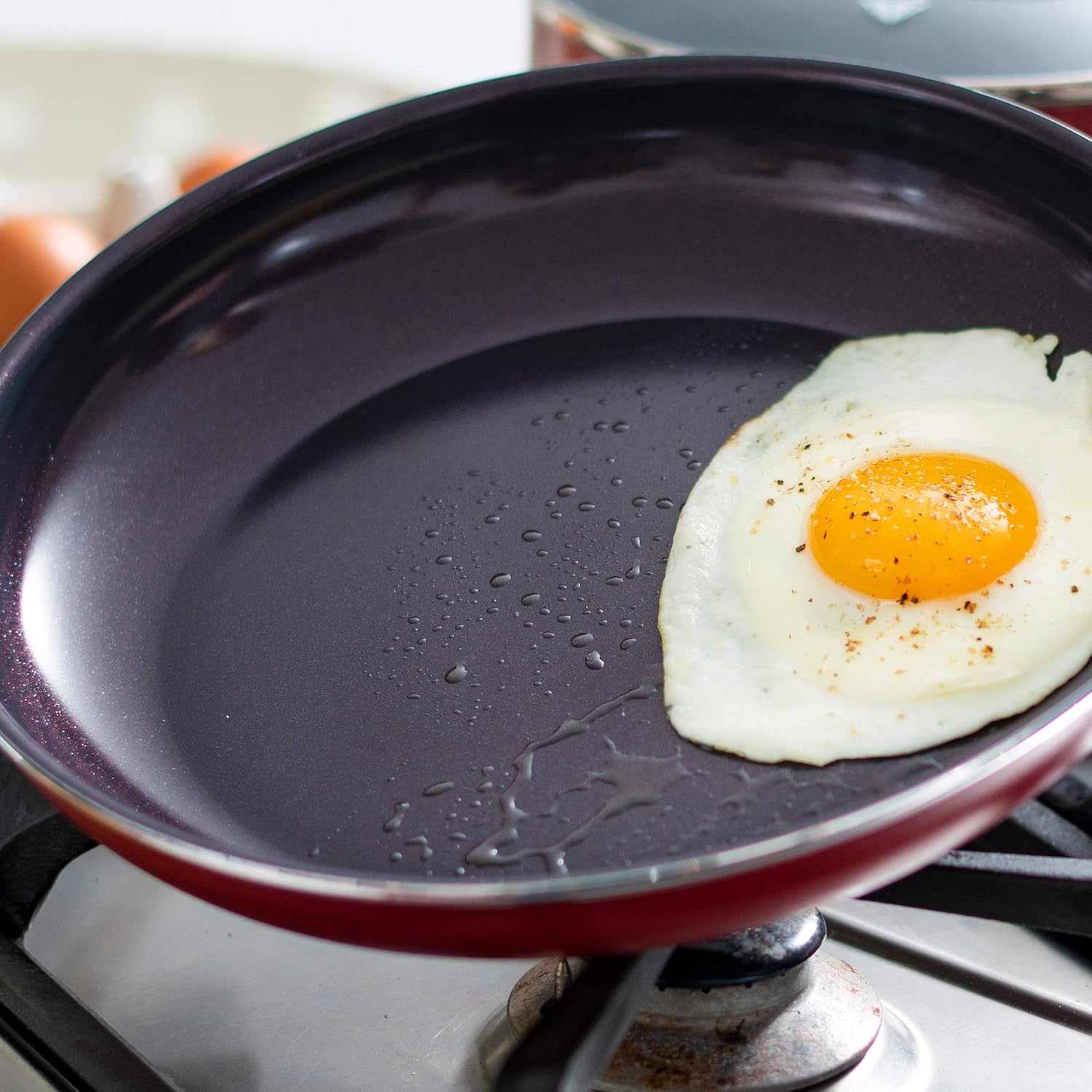 Black Friday - 50% OFF Blue Diamond Cookware Red Blue Diamond Set, Cookware Pots and Pans, 10 Piece
