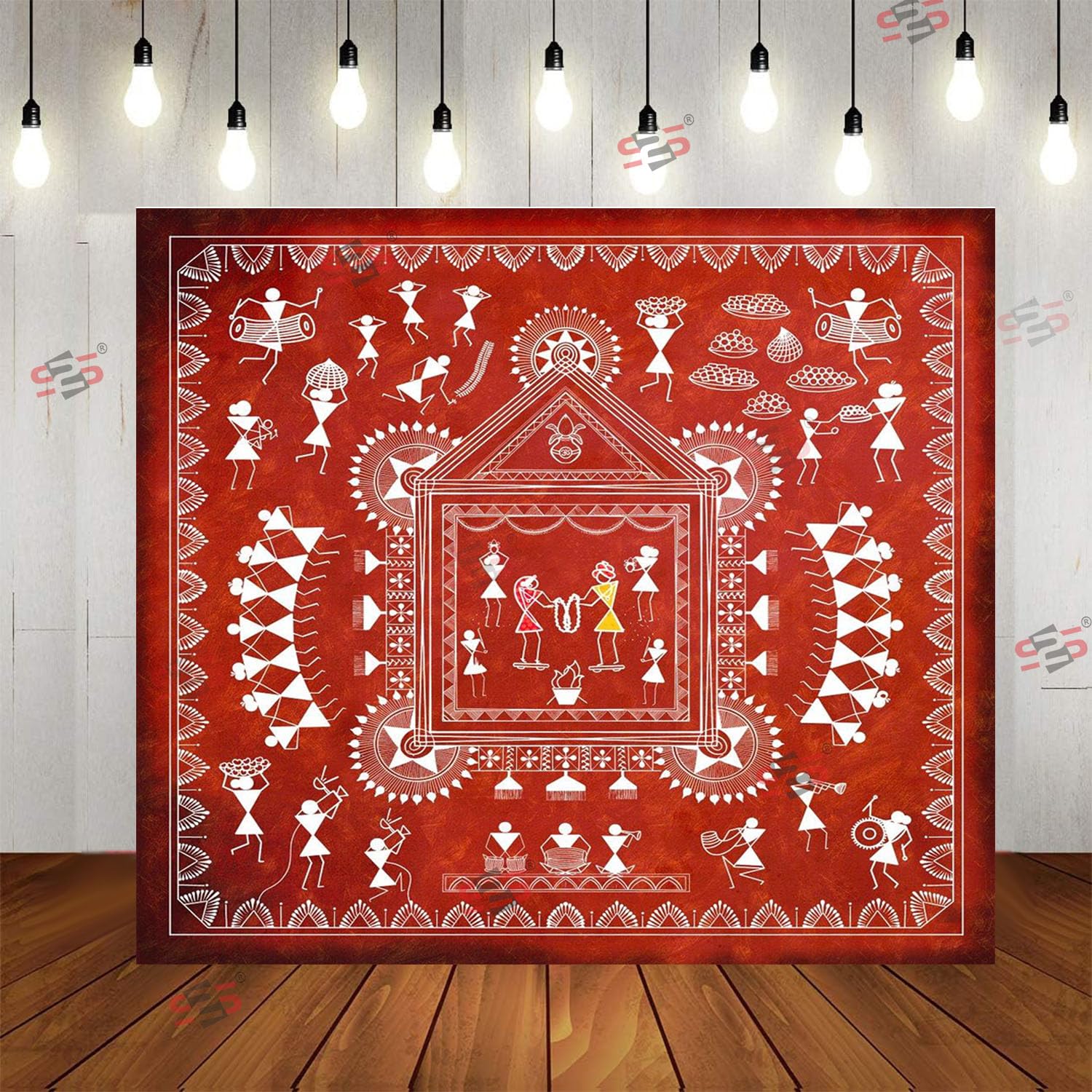 S2S Varli Paint Design Backdrop Cloth | for Wedding Decoration Traditional Background Curtain Cloth | 5 Feet Height & 5 Feet Width (B0DDVPTH2N) Amazon Price History, Amazon Price Tracker