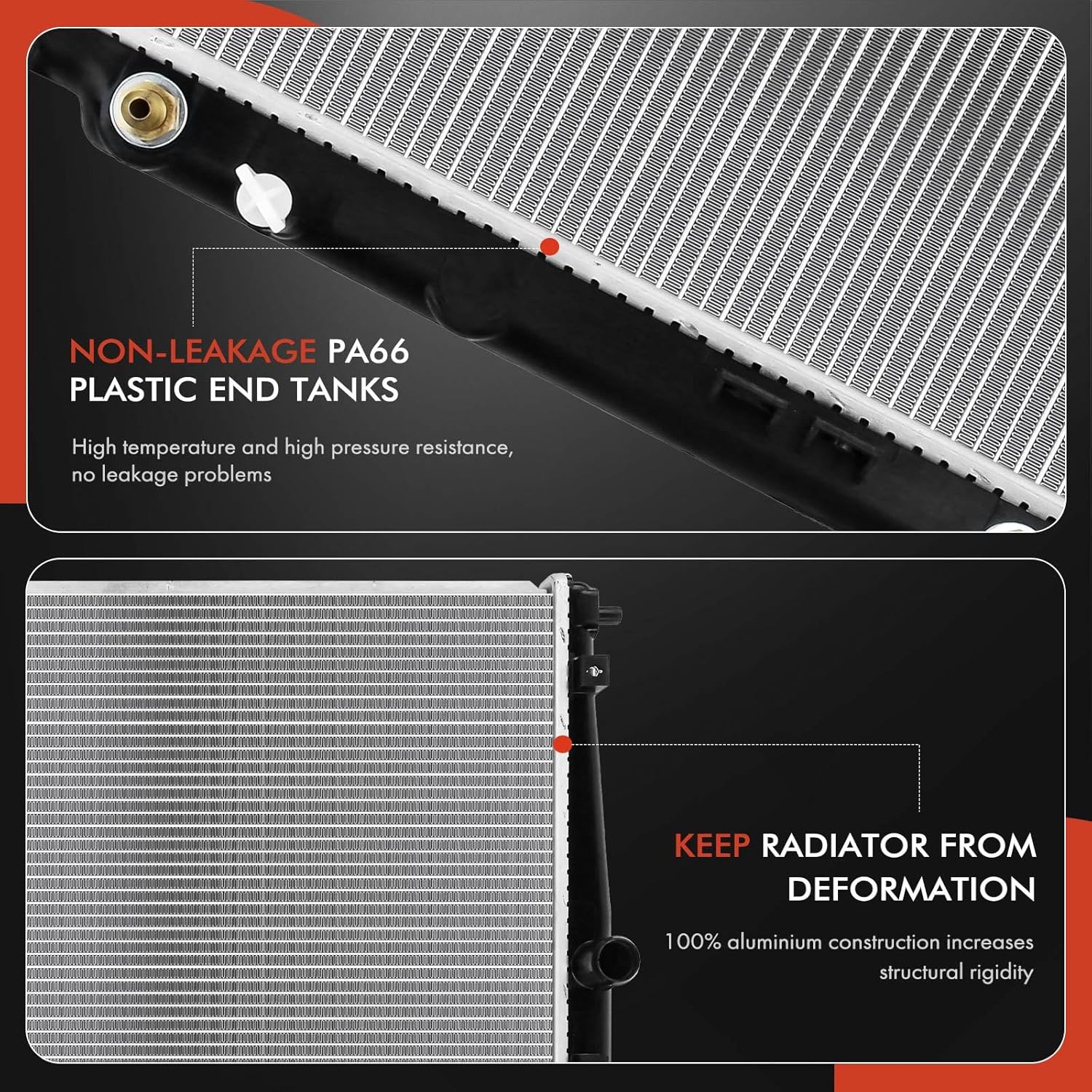 A-Premium Engine Coolant Radiator Assembly with Transmission Oil Cooler Compatible with Honda Insight 2010-2014 1.3L, CR-Z 2011-2016 1.5L, Automatic Transmission, Replace# 19010RBJ004, 19010RBJ014