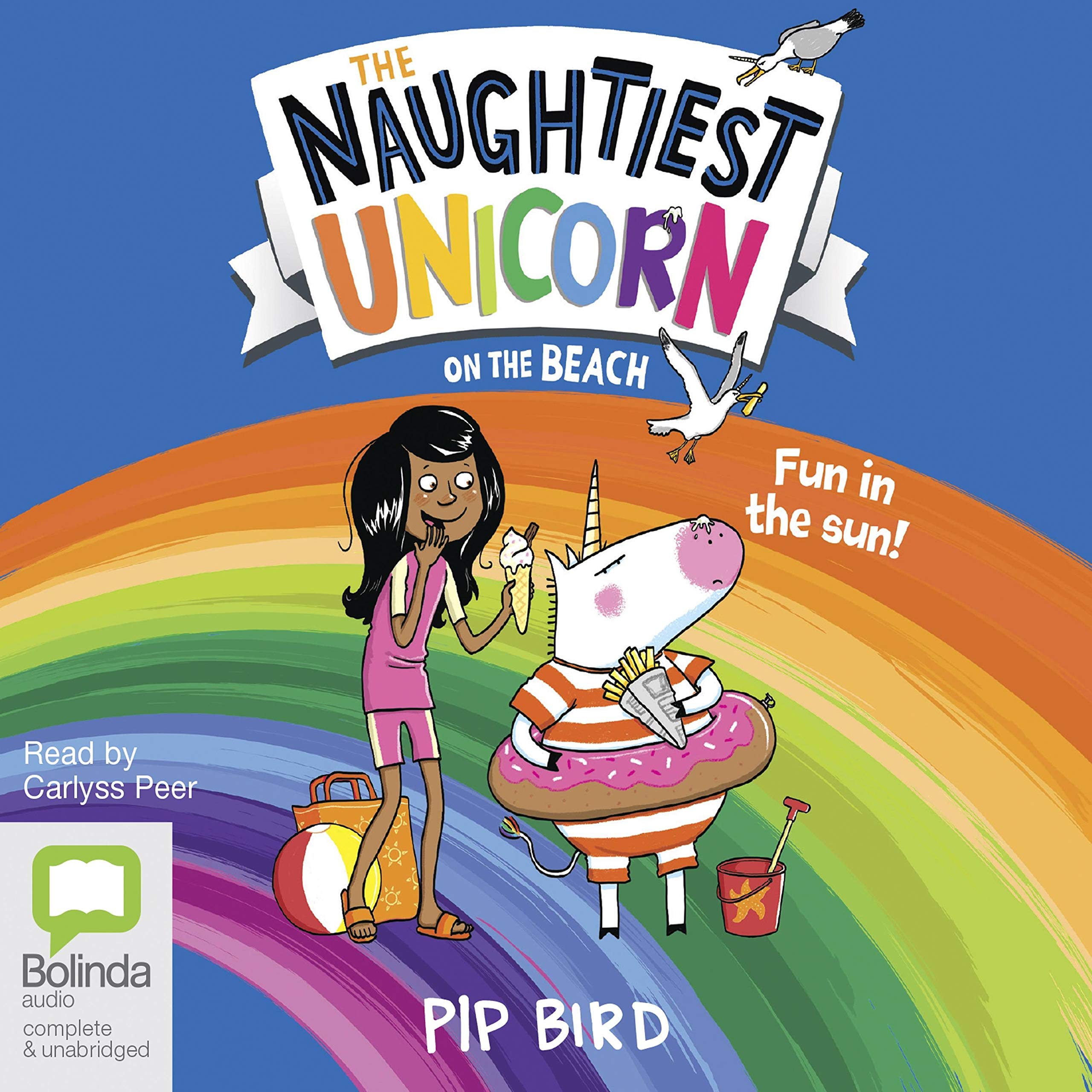 Cover art for The Naughtiest Unicorn on the Beach