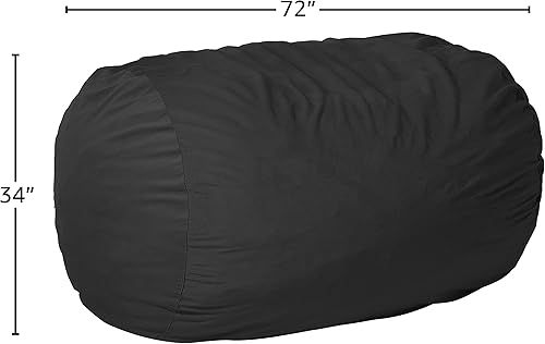 Miniatura 3 de Chill Sack Funda para silla puf, 6 pies, guijarro - gris oscuro Guijarro - Gris oscuro - Solo funda,Microsuede - Negro - Solo funda,Microsuede -