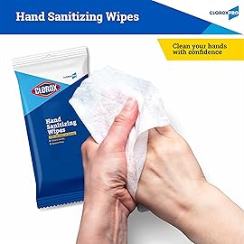 Clorox Pro Hand Wipes in Resealable Pouch - Alcohol Free Wipes for Hands with BZK for Travel Hand Wipe, 20 Count