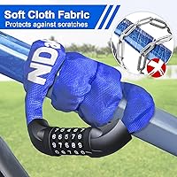 Vista 5 de NDakter Cerradura de cadena para bicicleta, combinación de 5 dígitos, resistente, antirrobo, cerradura de bicicleta de seguridad