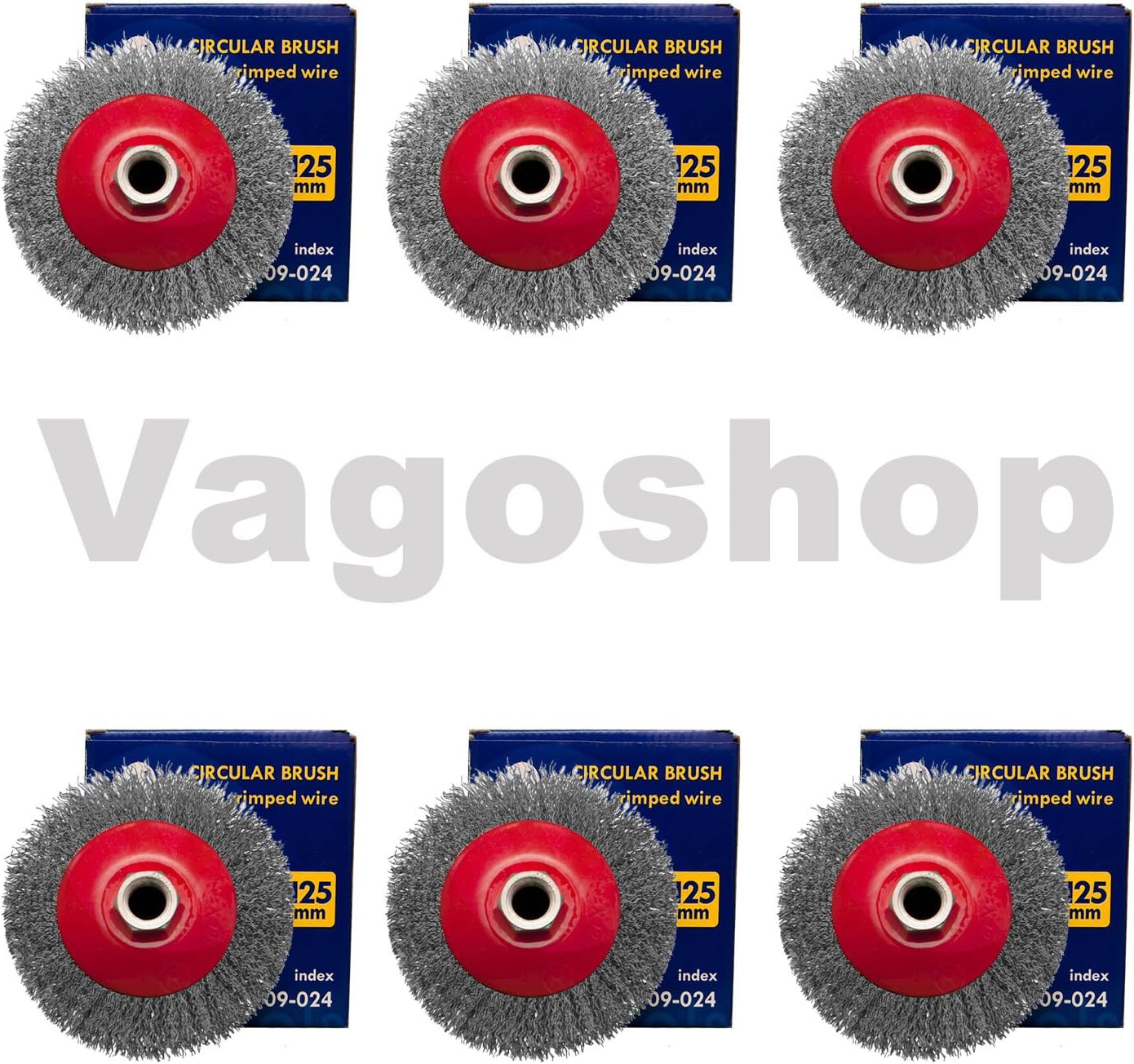 Produktbild von 24x Topfbürste 65 Mm – Gewellte Drahtbürste Für Winkelschleifer, M14, Messing, 12500 U/min