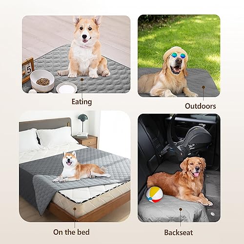 Miniatura 5 de gogobunny - Funda de cama para mascotas 100% impermeable y de doble cara, manta para perros y gatos, protector de muebles, reversible (30 x 90