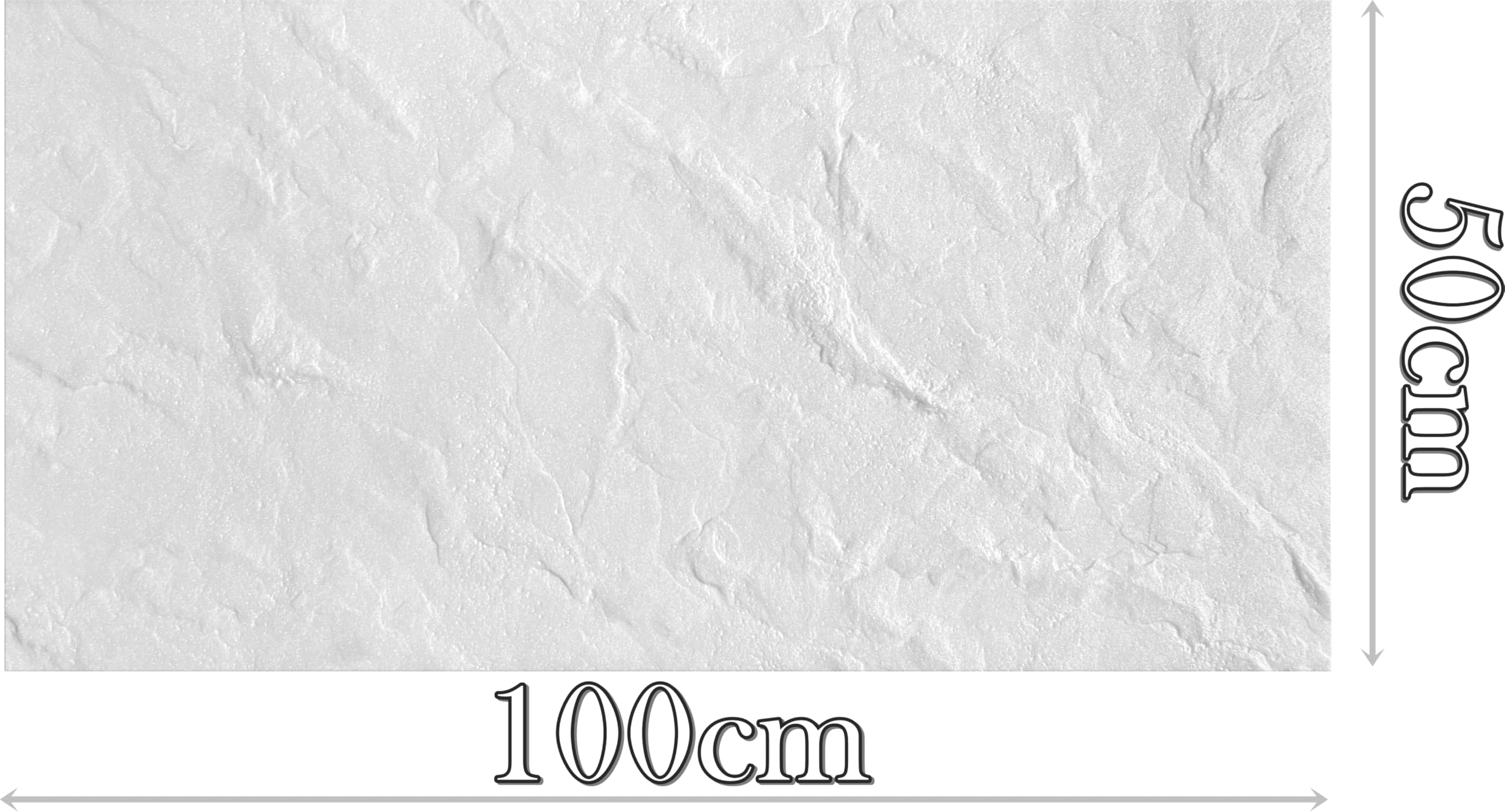 Deccart - Panele ścienne 100x50 cm - Panele ścienne - Panele - Okładziny ścienne wewnętrzne, okładziny sufitowe, Panel styropianowy, imitacja kamienia - Biały blok skalny - 24 sztuki (12 m²)
