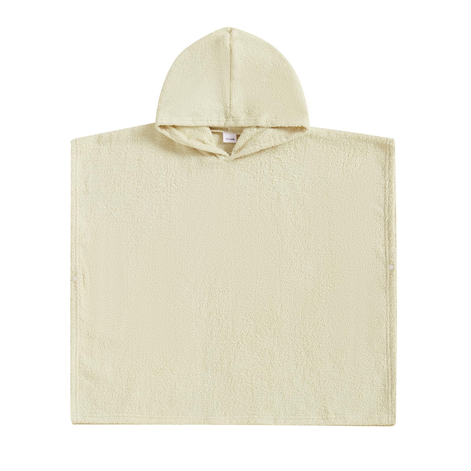 Geagodelia Hooded Swimming Poncho Towels for Kids Toddler Baby Boys Girls Terry Towelling Soft Changing Robe Towel Beach Cover Up (Light Pale Beige, 2-3 Years)