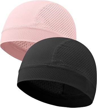 Cooling Skull Caps Helmet Liner Breathable Mesh Stretch Beanie Quick Dry Headwear for Men and Women Cycling Cap
