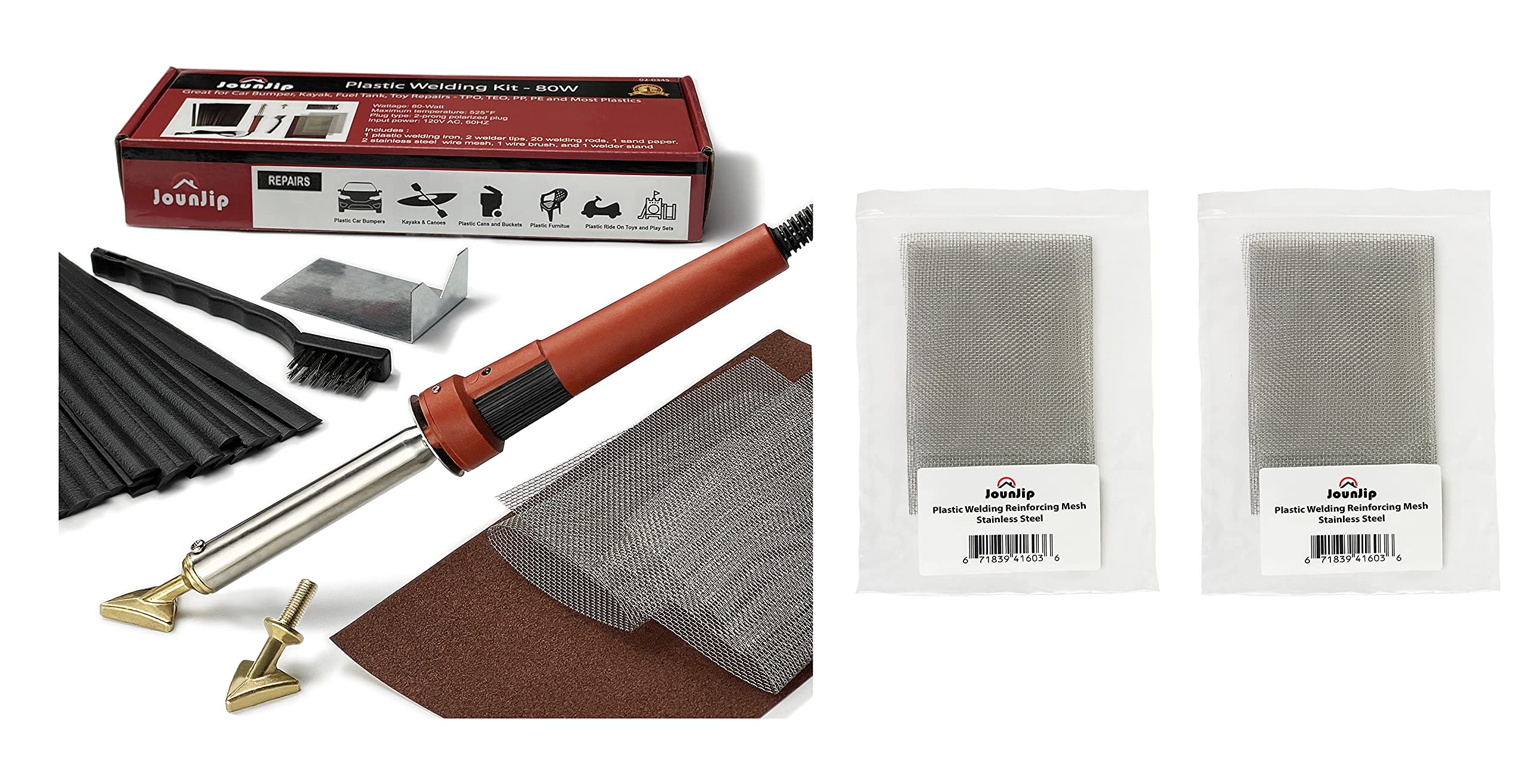 Buy JOUNJIP Plastic Welding Repair Kit with Additional (2) Wire Mesh