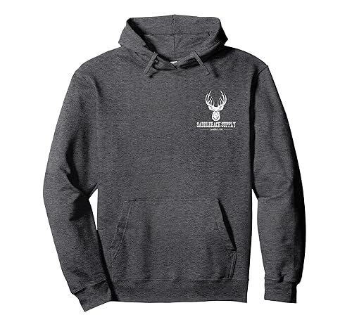 Saddleback Deer Hunting White Logo Western Styled Ranch Pullover Hoodie