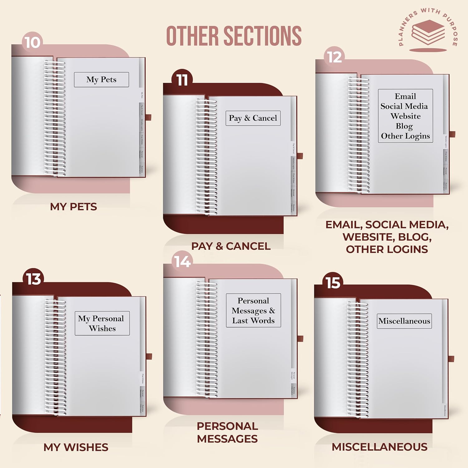 End of Life Planner - Guided Final Arrangements When I'm Gone Workbook Organizer Notebook for Beneficiary Info, Will Preparation, Last Wishes, Funeral Planning - Peace of Mind B5 - Image 7
