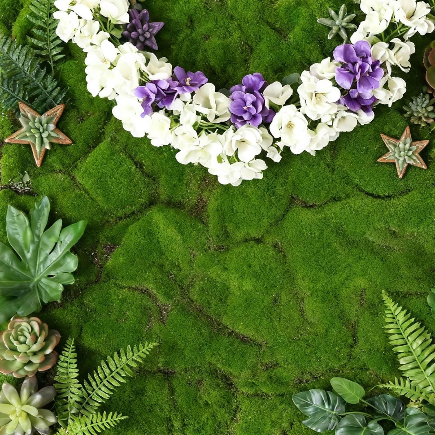 79" x 40"Artificial Moss Mat - Realistic Faux Green Moss Grass for Indoor & Outdoor Decor - Soft, Lush & Natural Looking Turf for Fairy Gardens, Home, Office, Patio, Wedding & DIY Crafts