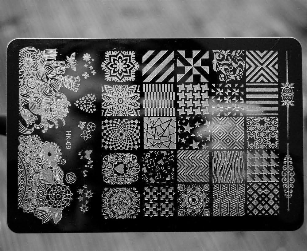 Generic 9: 2017 NEW 14.5*9.5CM HK Large Nail Art Image Stamp Template Plates Polish Stamping Manicure Image 01-11 11designs for your choice