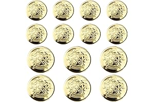 Golden Embellishments: 14-Piece Metal Blazer Button Set