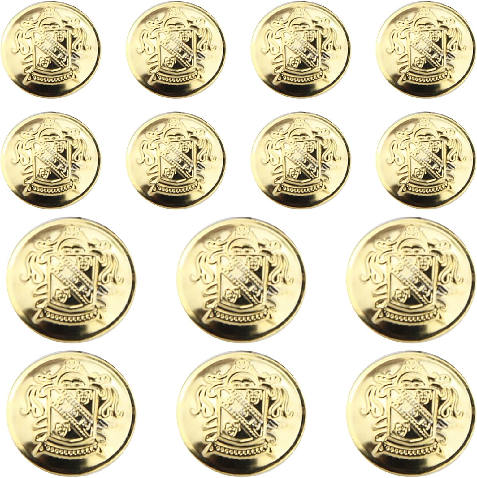 Juego de 40 botones de metal dorado, botones de latón clásico para ...