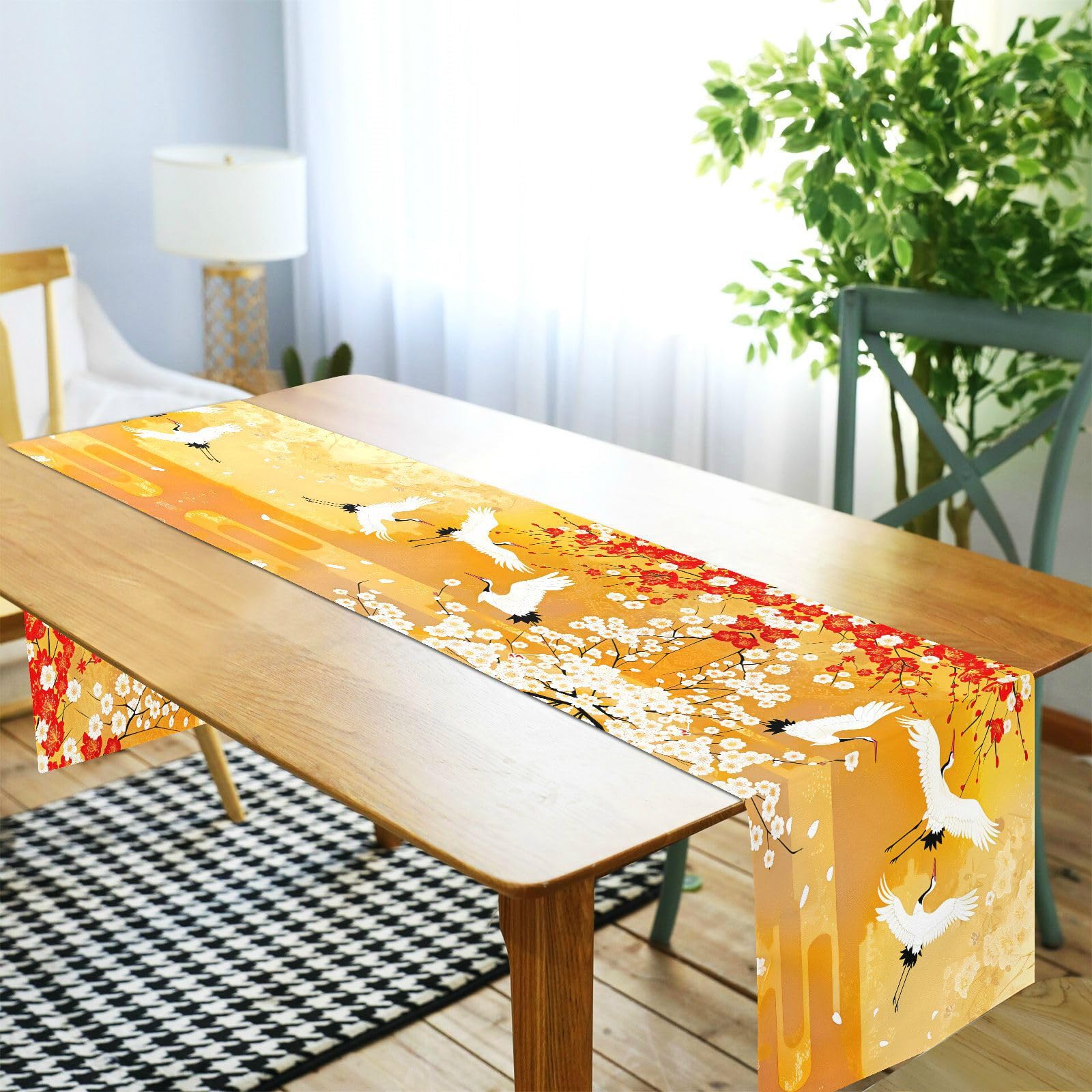 Amazon.com: ALAZA Double-Sided Japanese Kimono and Sakura Table