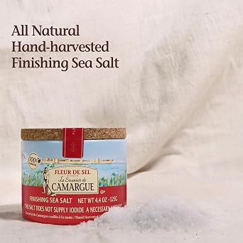 Le Saunier De Camargue | French Fleur Del Sel | Finishing Sea Salt, 4.4 oz (Pack of 2)