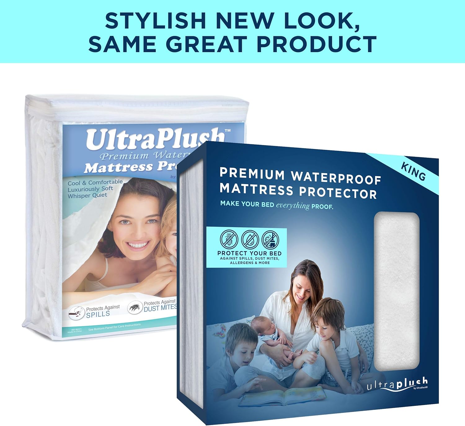UltraPlush King Waterproof Mattress Protector - Bedwetting, Bed Cover