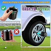 Vista 4 de Cubierta de Tapa Central de Rueda SS para Carrito de Golf, Tapas de Cubo de Rueda Estilo ITP de Inserción para EZGO Club Car Yamaha y Otros Modelos