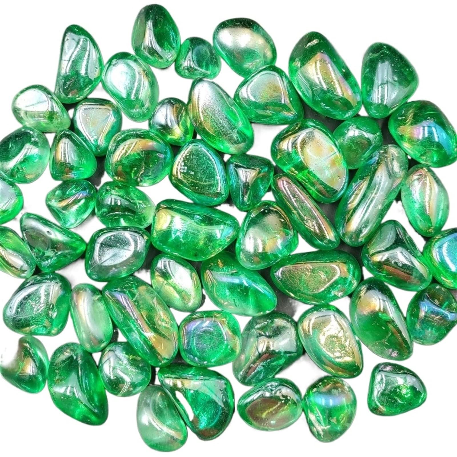 GAENZA 100 g lose grüne galvanisierte natürliche klare Quarzkristall-Trommelsteine, Mineralien, Heimdekoration, Geschenk, 20–30 mm Steinmineralexemplar (Color : Pink Clear Tumbled, Size : 100g Bulk)