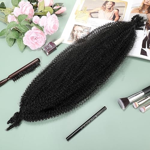 Miniatura 5 de Zeyune 12 piezas de cabello elástico afro Twist de 24 pulgadas, trenzas de ganchillo estiradas de resorte, cabello sintético suave de ganchillo,