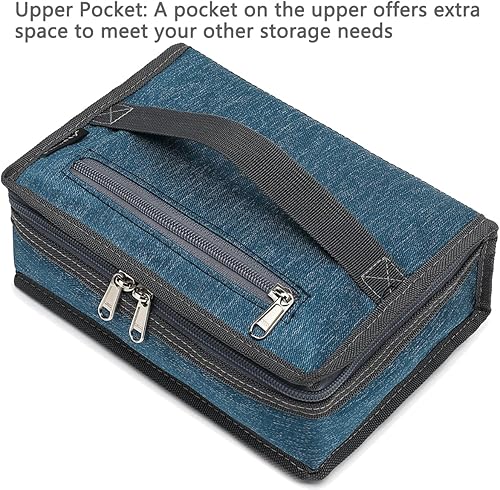 Miniatura 6 de FlowFly Pequeña lonchera aislada portátil bolsa suave mini refrigerador comida térmica Tote Kit con mango para el trabajo y la escuela, Royal