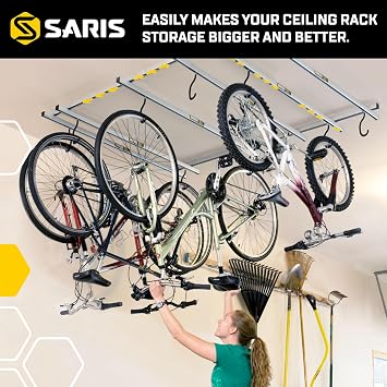 Saris Bike Storage, Cycle Glide Home Bicycle Parking, Ceiling Rack and Add-on-Kit