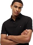 Tommy Hilfiger Men’s Short Sleeve 1985 Regular Fit Polo Shirt, Black (Black), XS - 4