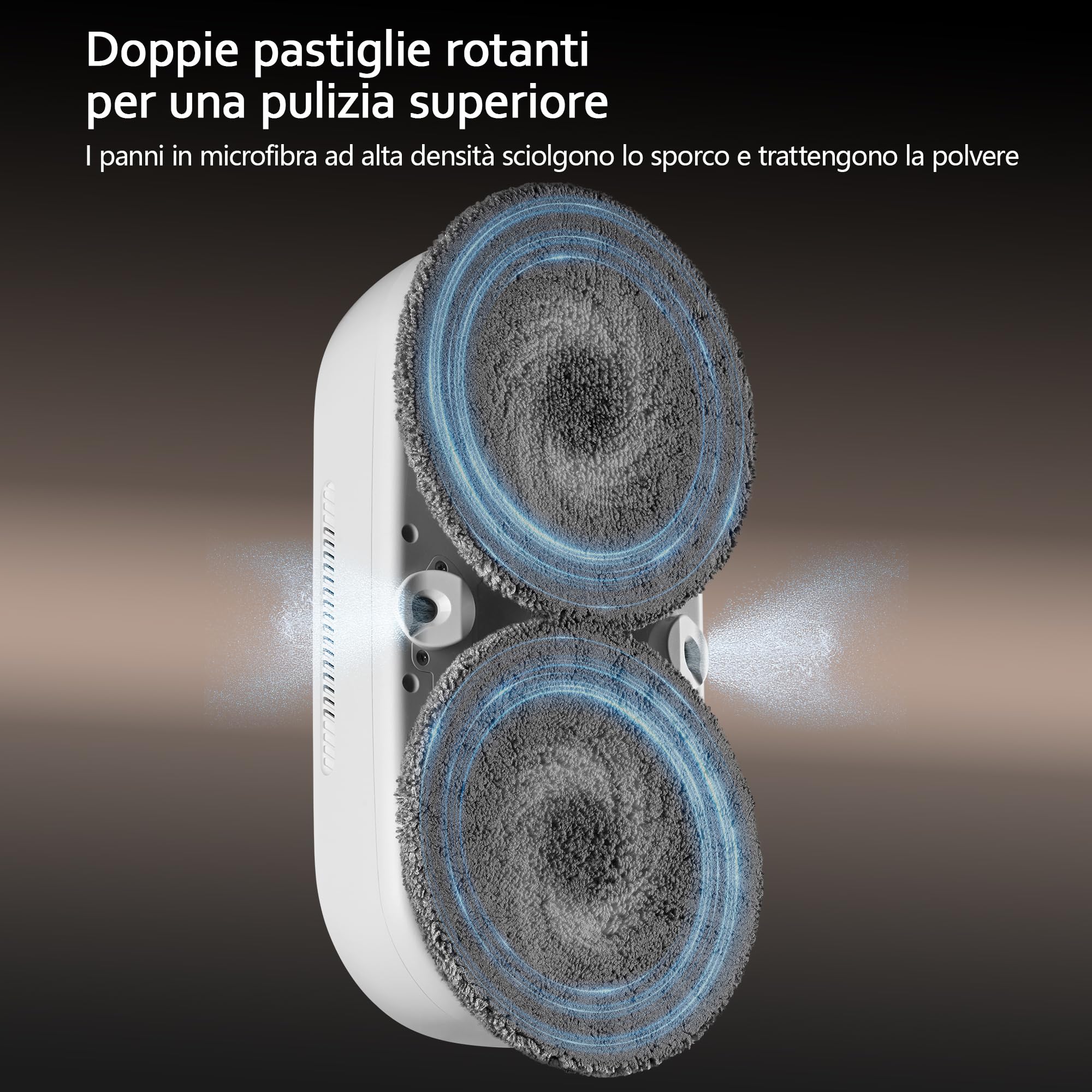 Lydsto WL09 Robot Lavavetri Doppi Ugelli con Spruzzo Ultrasonico，6000Pa Robot Pulisci Vetri 80ML Serbatoio dell'Acqua, Telecomandoe 10 Panni, Per Tutte le Superfici Lisce