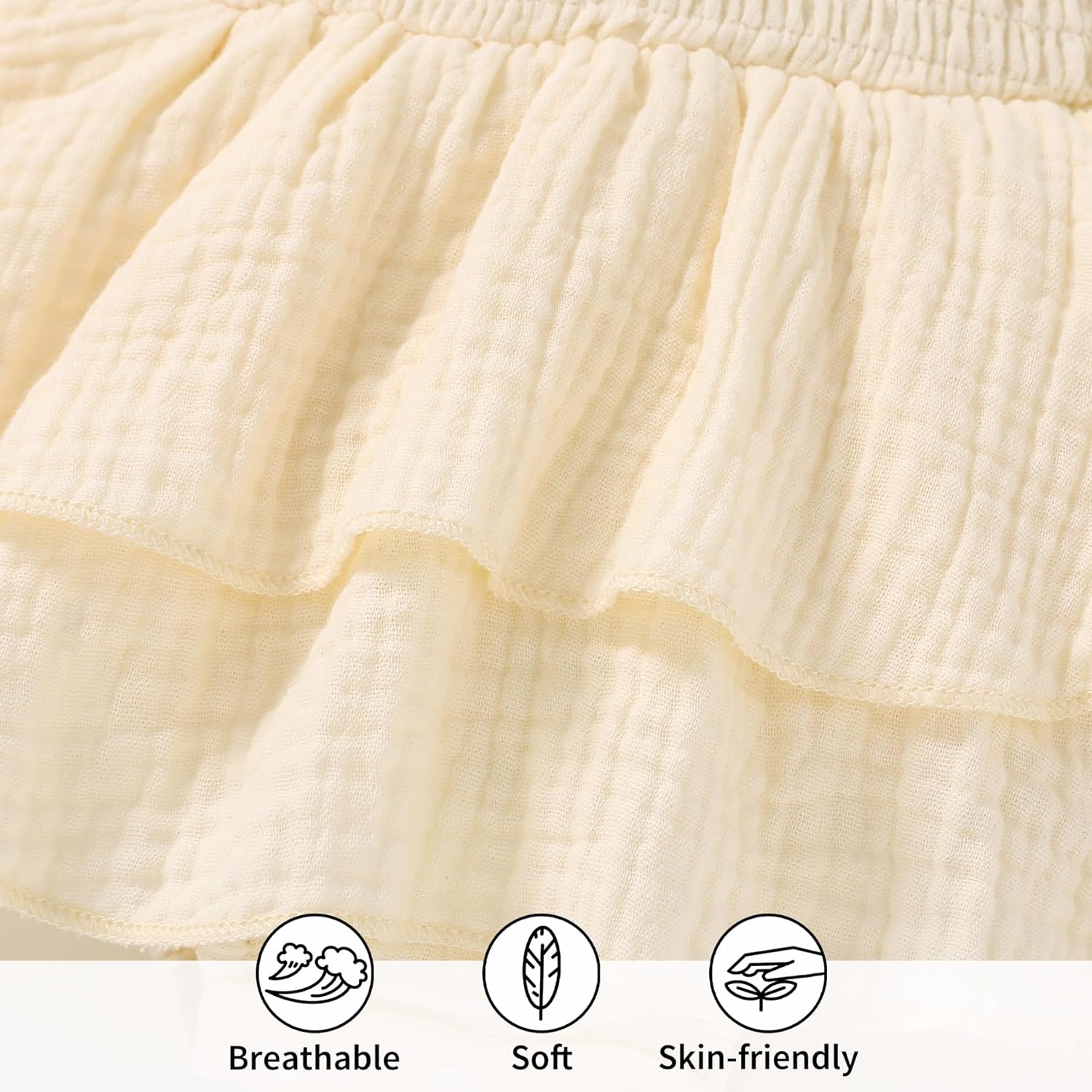 YOUNGER TREE Baby Girl Clothes Infant Summer Romper Dress Sleeveless Bodysuit Jumpsuit with Headband Toddler Outfits - Image 5