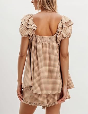 Two Piece Short Sets Kısa Kollu Üst ve Şort Kadın