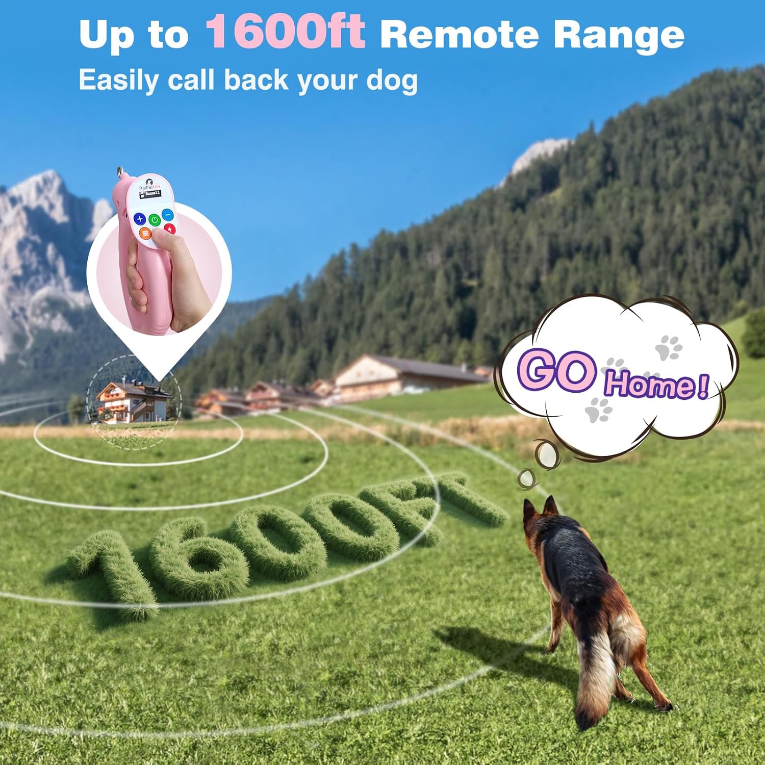 PaiPaitek No-Pull Dog Training Collar with Remote - Automatic Anti-Pull Sensor with 3 Training Modes (Beep/Vibration/Shock) for Effective Leash Training and Behavior Correction