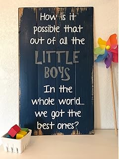 How is it Possible Little Boys Home Decor Wood Sign, Boys Room, Boy Sign, Ideas for Boys Room, signs for boys, nursery decor, gift for boys