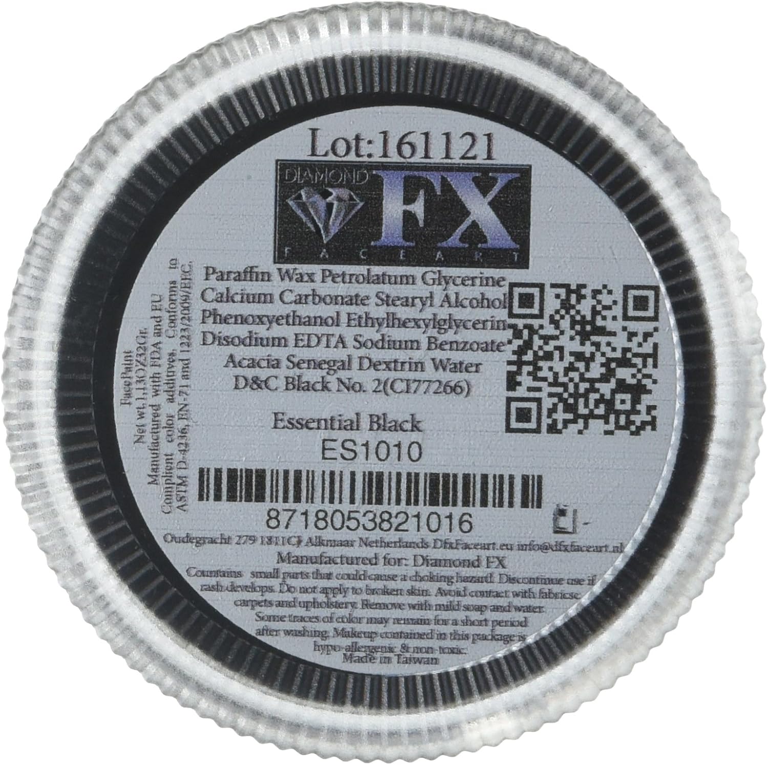 Diamond FX Essential Face Paint - Black (30 gm)