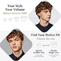 Vista 4 de Fita+ Tapones silenciosos y vistosos para los oídos Reducción de ruido para conciertos (Silver-Vine)