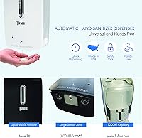 Vista 2 de Optima Scale Estación de mostrador de desinfectante de manos libres universal para manos libres, fabricada en Estados Unidos