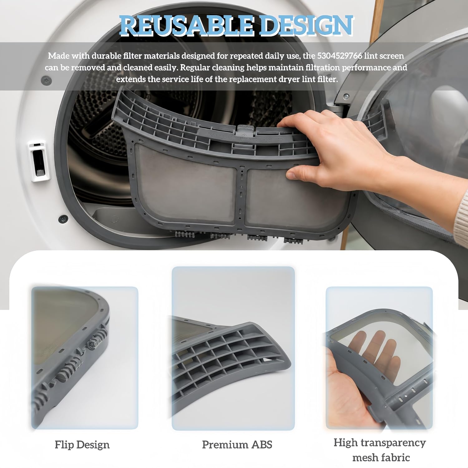 5304529766 Dryer Lint Filter Compatible with Electrolux Dryer Lint Filter