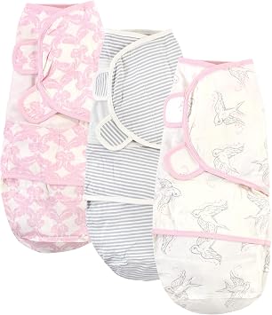 Touched by Nature Unisex Baby Organic Cotton Swaddle Wraps, Bird, 0-3 Months