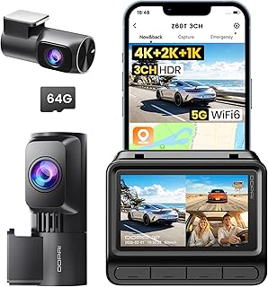 DDPAI 3 Channel Dash Cam for Cars