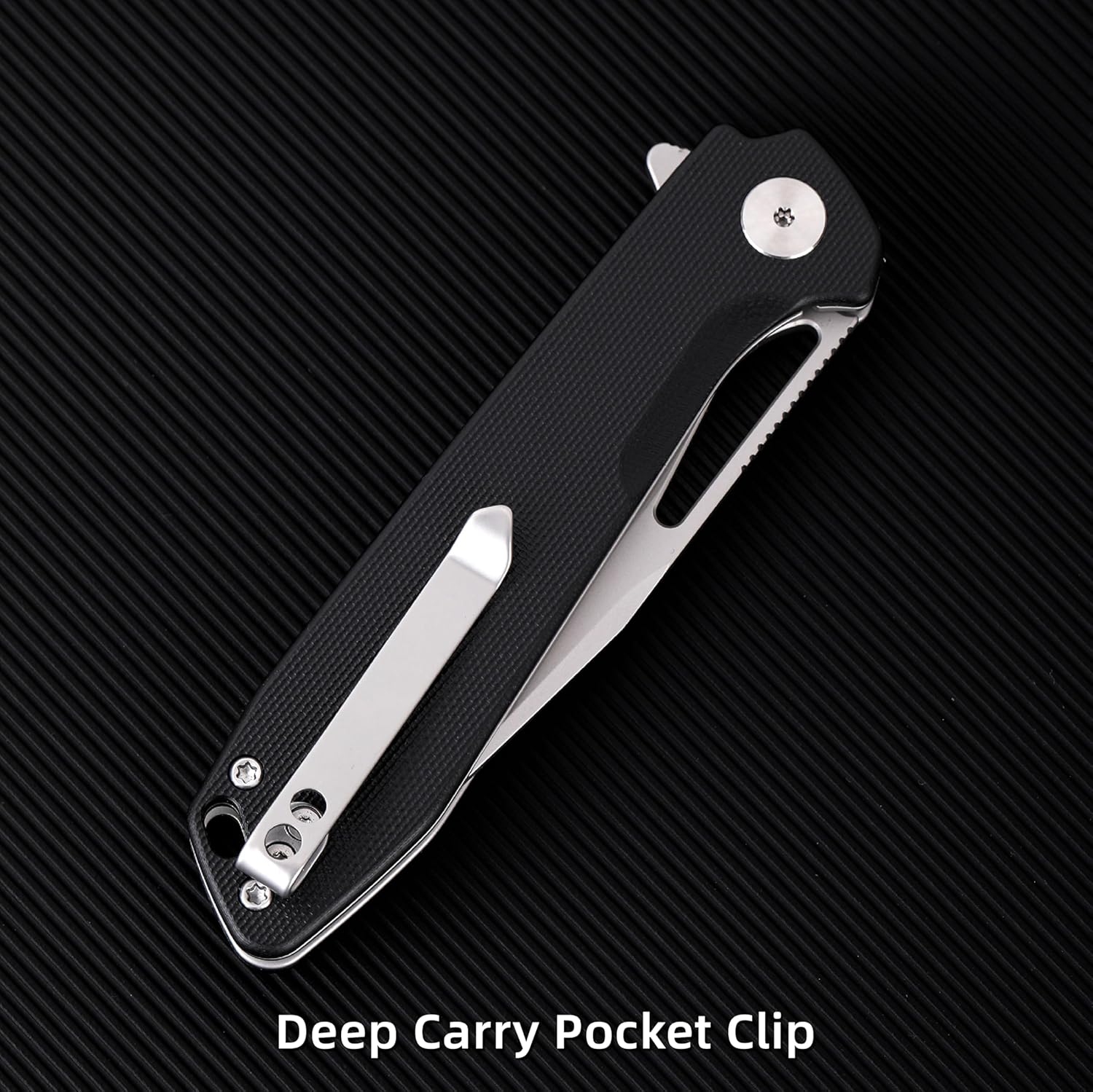Folding Pocket Knife, 3.5" 14C28N Blade Small EDC Knife with G10 Handle, Safety Liner Lock Pocket Knife for Men, Sharp Camping Hiking Hunting Survival Knives with Clip