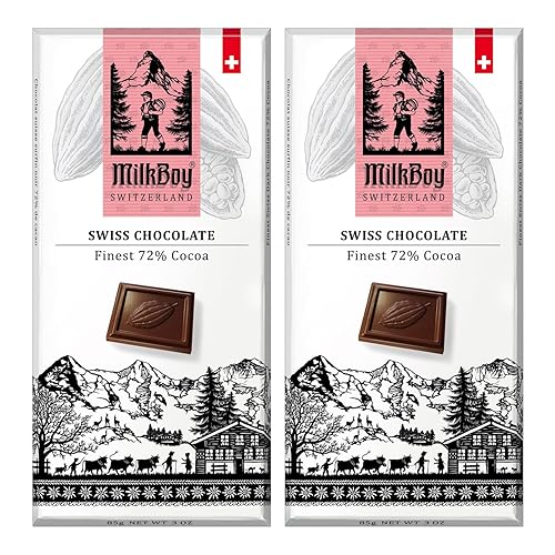 Vista 9 de Milkboy Swiss Extra Dark Chocolates - 85% cacao, fabricado en Suiza, sin lácteos, vegano, sin gluten, sin OMG, kosher, de cultivo sostenible