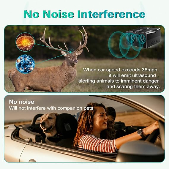 Elook Upgraded Deer Whistles for Car, Save Deer Whistle for Vehicles and Trunks, Double Horn, 4 Pack (Registered Patent)