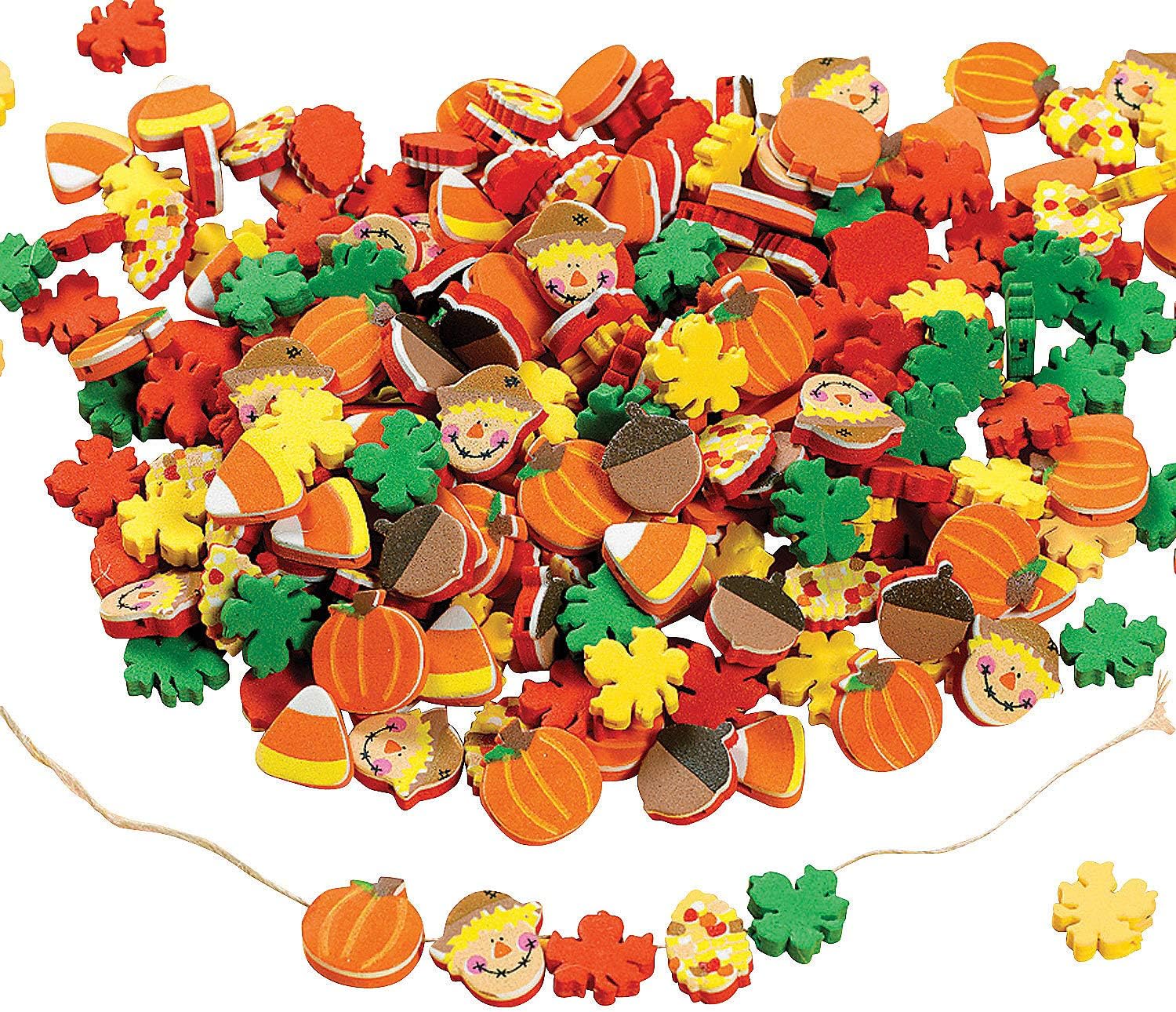 Fabulous Foam Harvest Bead Mix - Crafts for Kids and Fun Home Activities - 500 Pieces
