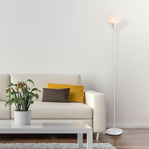 Miniatura 4 de Newhouse Lighting NHFL-JO-WH Joey Lámpara de pie moderna de 71 pulgadas para dormitorios, sala de estar, lámpara de pie duradera para el hogar,