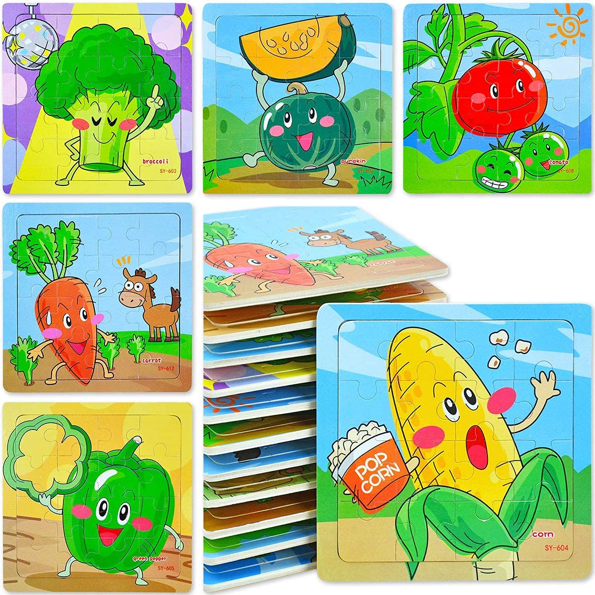 FunBlast Jigsaw Puzzles for Kids - Vegetable Wooden Jigsaw Puzzle for Kids, Learning and Educational Puzzles for Kids Boys Girls (Set of 12: Multicolor) (B0966WPZBV) Amazon Price History, Amazon Price Tracker