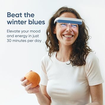 luminette 3 Light Therapy Glasses - Wearable Light Therapy Lamp - Natural Relief for Sleep Problems, Seasonal Mood Disorders & Jet lag - Portable Daylight Lamp (Blue)