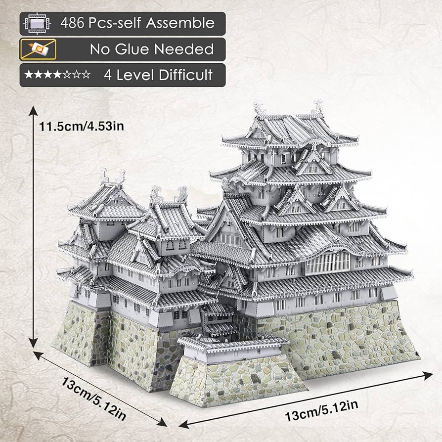 ♡HIME♡ Amazon.com: Piececool 3D Metal Puzzles for Adults, Himeji Castle