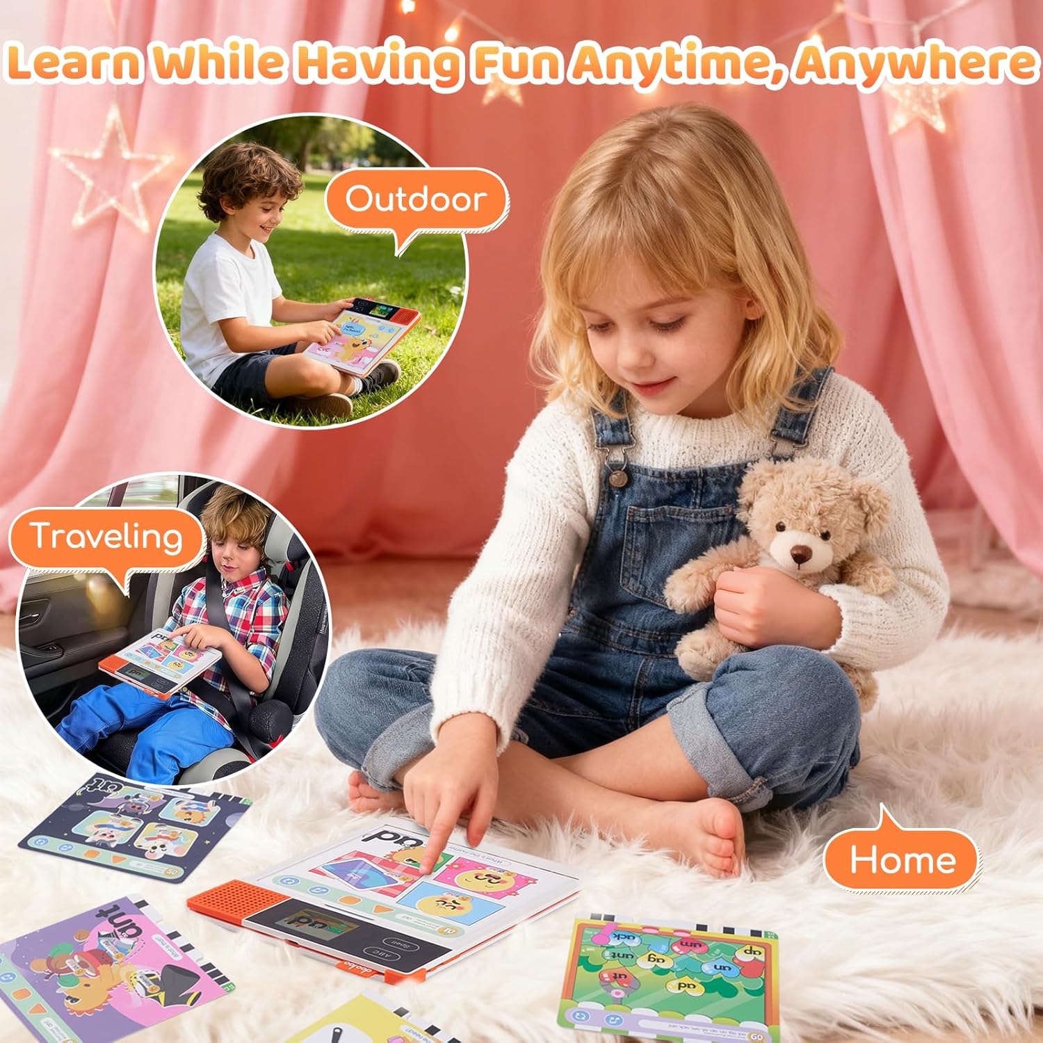 Learn to Read & Spell Phonics Pad, Interactive Electronic Learning Pad with 242 Sound Pages Card , Fun Learning Activities for Kids 3-10 Years Old - Image 6