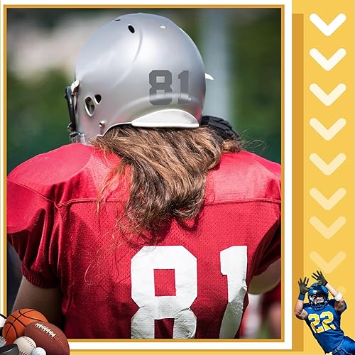 Miniatura 5 de 102 calcomanías de vinilo de 1.25 pulgadas, calcomanías de vinilo autoadhesivas para hockey, béisbol, fútbol, lacrosse, números de casco de bateo