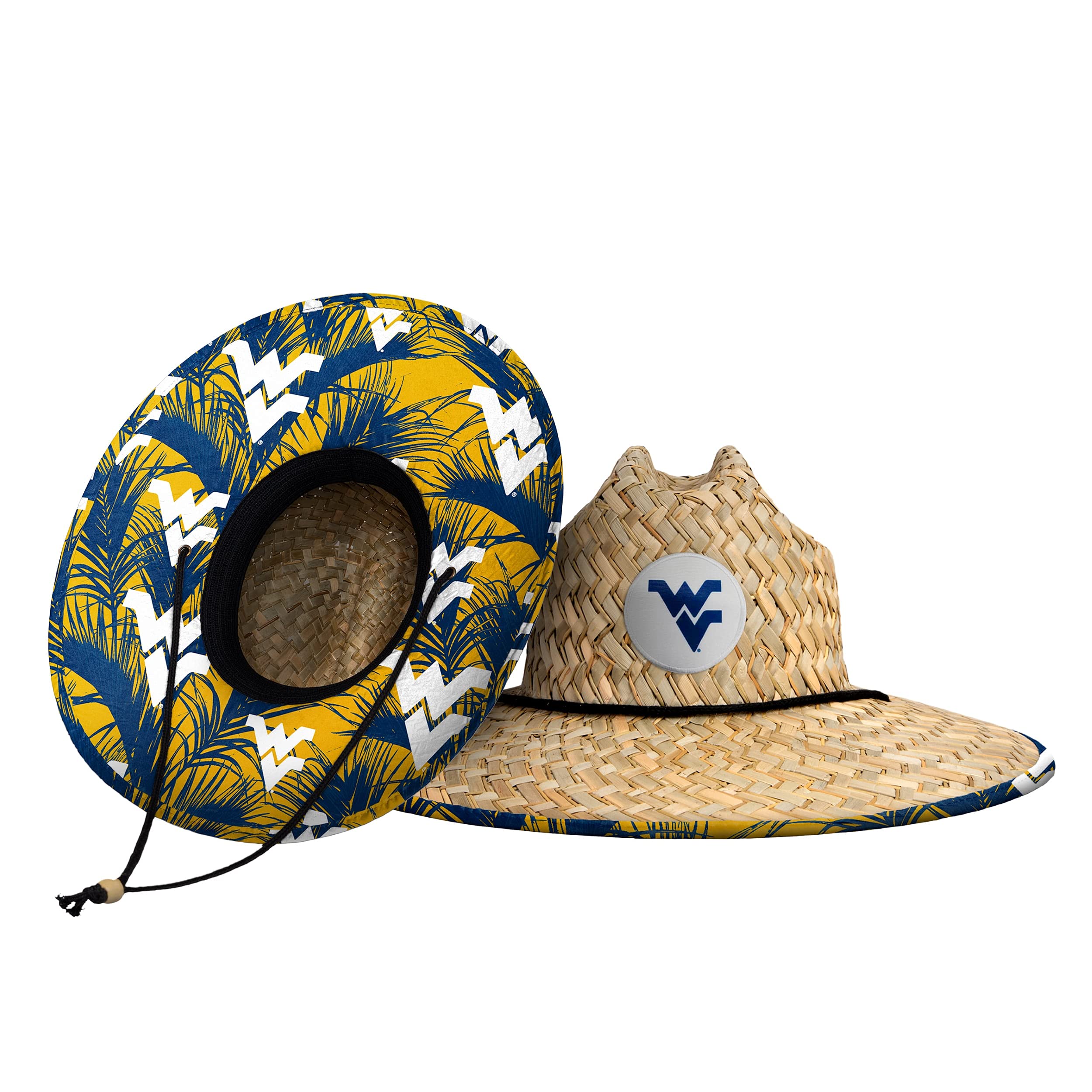 FOCO Men's NCAA College Team Logo Floral Straw Sun Hat